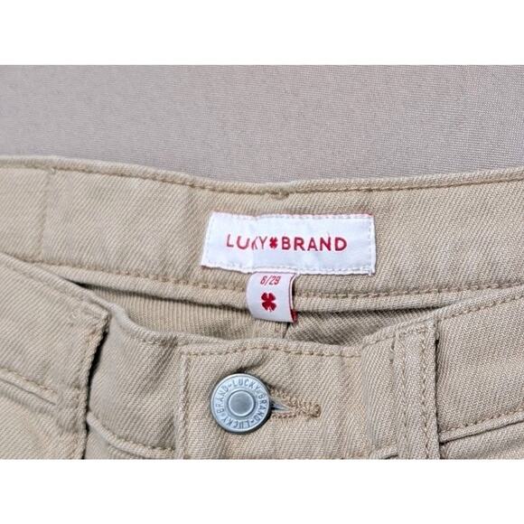 Lucky Brand Jeans Womens Size 6/29 Khaki color Twill Ankle Straight Leg - Picture 2 of 5